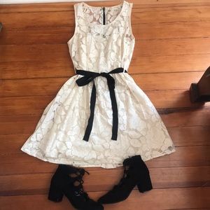 Gorgeous Cream Lace Dress with Bell